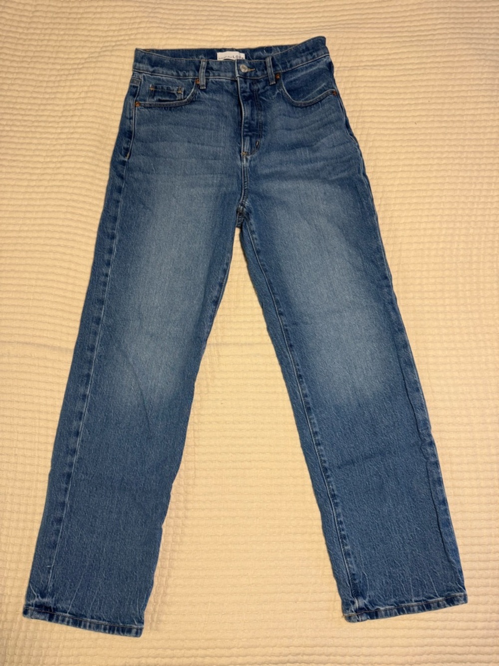 LOFT Light Blue Denim high rise straight leg jeans